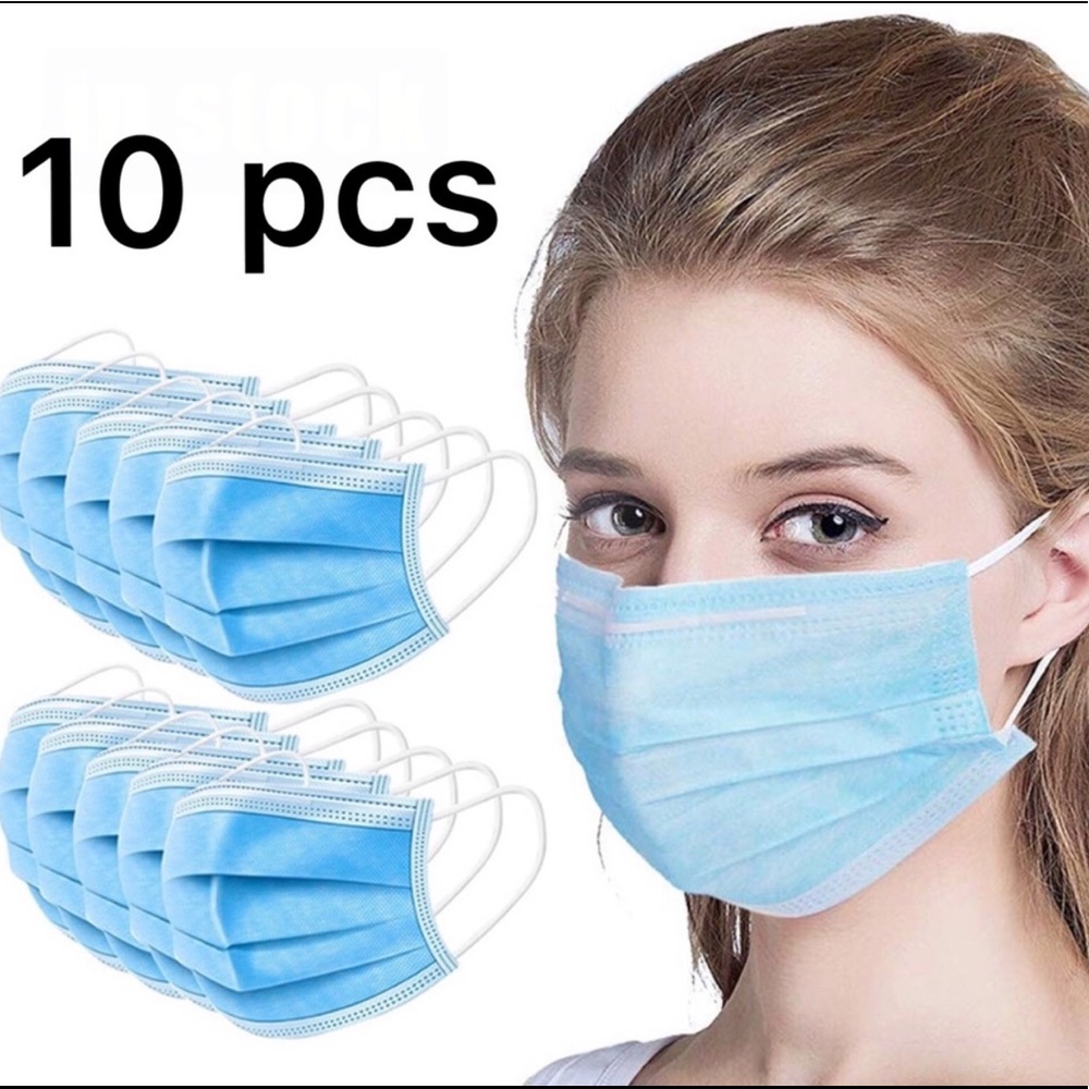 10 Face Mask 3-Layer Protection
